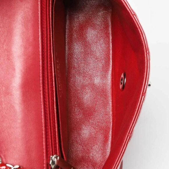 Chanel Red Quilted Patent Leather Classic Rectangular Mini Flap Bag - Picture 7 of 10